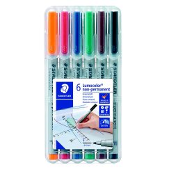 Lumocolor&reg; non-permanent pen 316 WP6, 6 stk